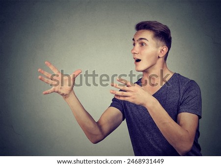 man trying to catch something