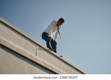 Man trying to commit suicide on the roof