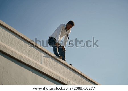 Man trying to commit suicide on the roof