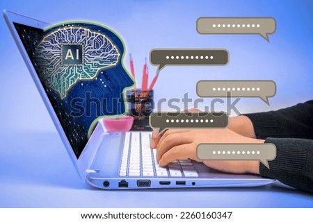 A man using artificial intelligence to talk to AI