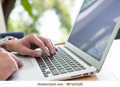 Man Using Lap Top