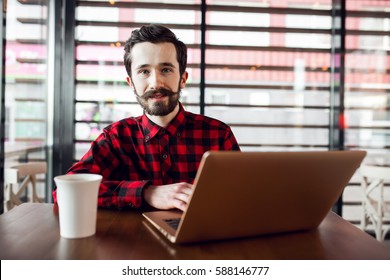 man using laptop 