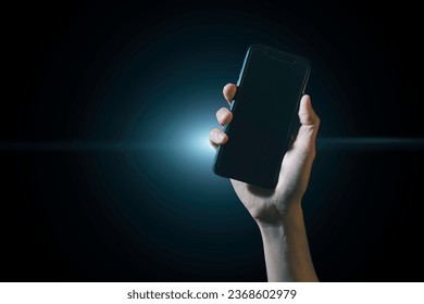 Man using mobile smart phone with global network connection, Technology, innovative and communication concept. - Shutterstock ID 2368602979