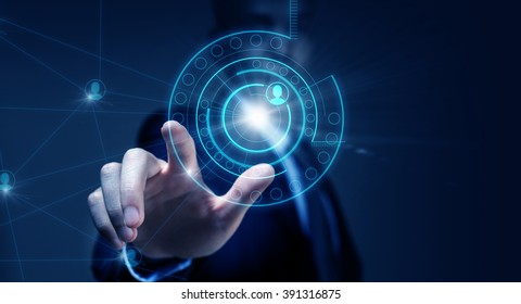 Man using modern technologies