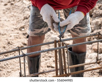 Man Using Pliers, Wire Bundle Steel Structures