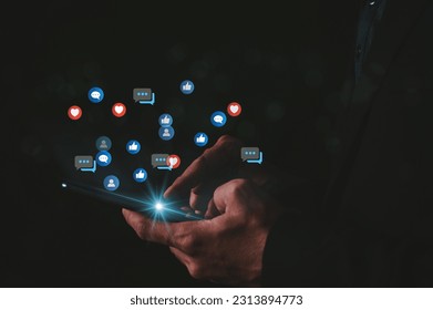 man using smart phone,Social media concept. - Powered by Shutterstock