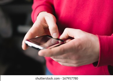 Man using a smartphone - Powered by Shutterstock