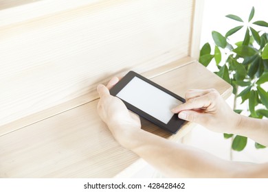 man using tablet