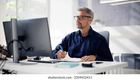 Man In Virtual Video Conference Call On Computer - Powered by Shutterstock