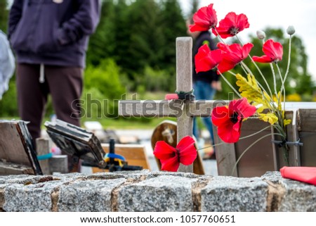 Man visiting the commando memorial in Spean bridge, Scotland
