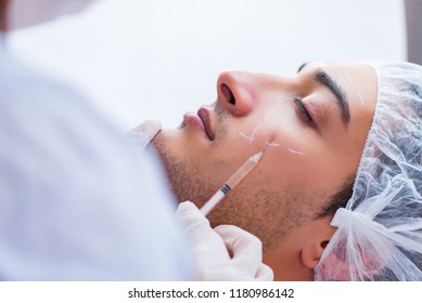 Man Visiting Doctor For Plastic Surgery 