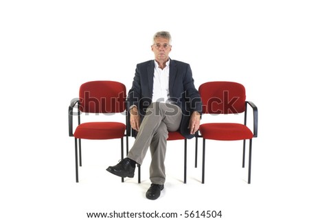 man in waitingroom from hospital or doctor