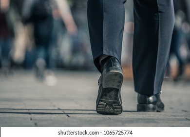 Man walking close up