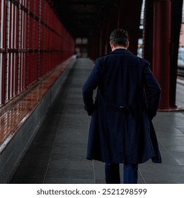 A man walking down the street in a nice costume - Powered by Shutterstock