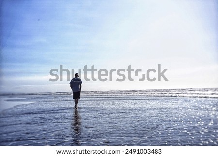 Similar – Foto Bild Strandläufer Mensch