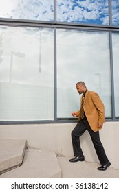 Man Walking Up Stairs