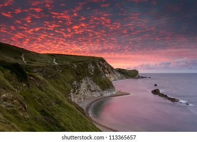 Man Of War Bay Sunrise, Dorset Jurassic Coast