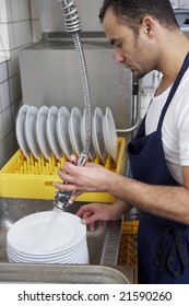 Man Washing Dishes