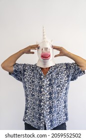 The Man Wearing A Donkey Mask