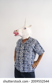 The Man Wearing A Donkey Mask