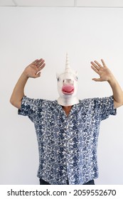 The Man Wearing A Donkey Mask