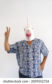 The Man Wearing A Donkey Mask