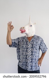 The Man Wearing A Donkey Mask