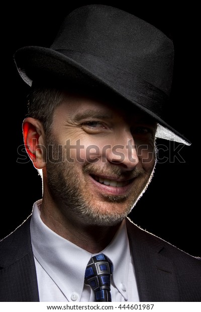 man wearing a fedora