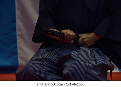 The man wearing japanese sword - Powered by Shutterstock