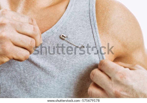 safety pin symbol wearing