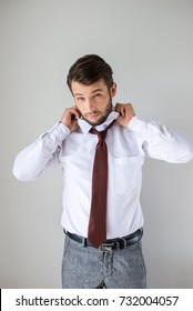 Man Wearing A Tie.