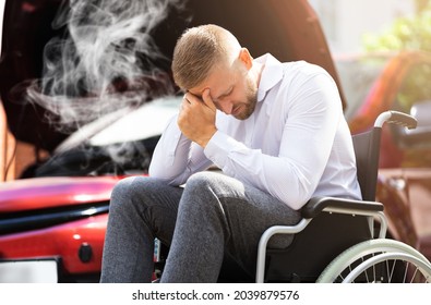 Man In Wheelchair Disabled After Car Accident - Shutterstock ID 2039879576