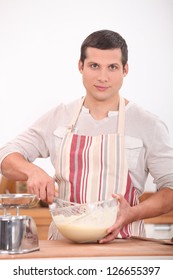 Man Whisking Batter