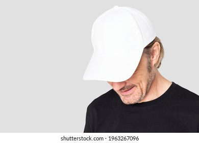 Man In White Cap For Men's Apparel Shoot