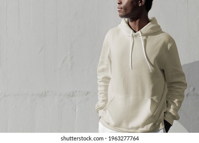 Man In White Hoodie Streetwear Men's Apparel Fashion