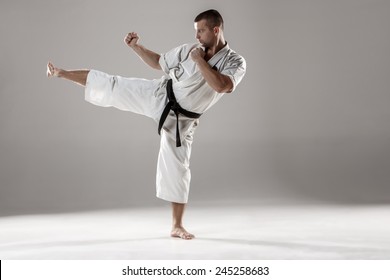 Man White Kimono Training Karate Stock Photo 245258683 | Shutterstock