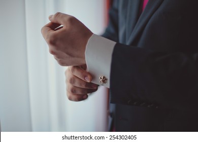 The Man In The White Shirt In The Window Dress Cufflinks.