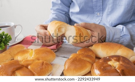 A man who eats a lot of bread.