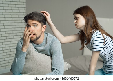 Man and woman in the bedroom dissatisfaction communication conflict - Shutterstock ID 1681463572