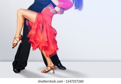 Man And A Woman Dancing Salsa