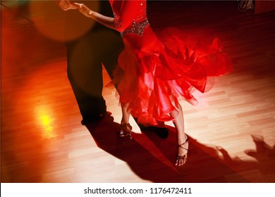 Man And A Woman Dancing Salsa