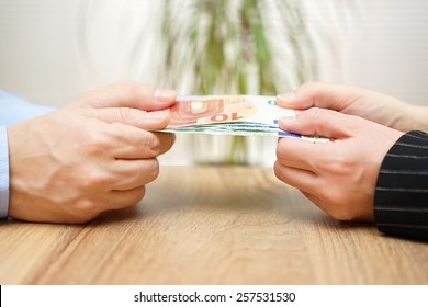 Man And Woman Are Fighting Over Money