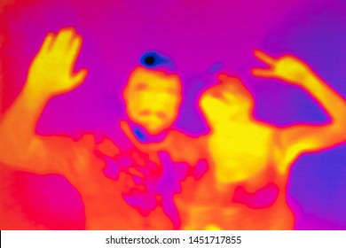 Man And Woman In Infrared Light