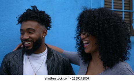 Man And Woman Relationship Laughing And Smiling Outside Candid Couple Real Life Laugh And Smile