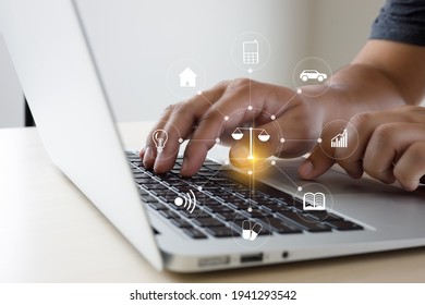 man work Legal advice online on computer labor law business company Legal advice service concept - Shutterstock ID 1941293542