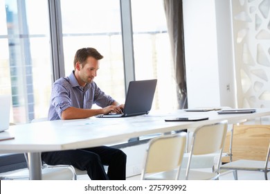 Man working alone in an office