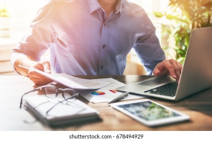 Man Working In The Office. 