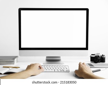 Man working on computer - Powered by Shutterstock