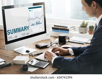 Man working on computer network graphic overlay