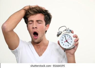 a man yawning - Shutterstock ID 81664195